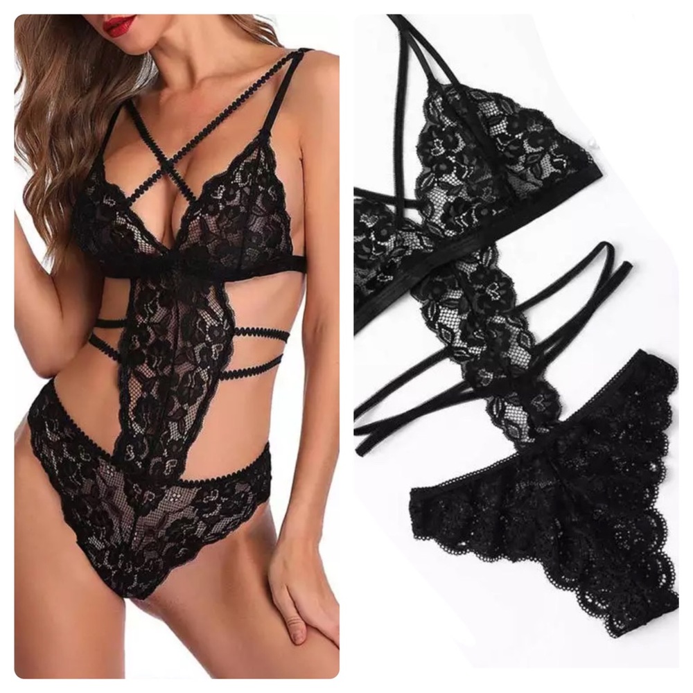 Bandaged Lace Lingerie Bodysuit